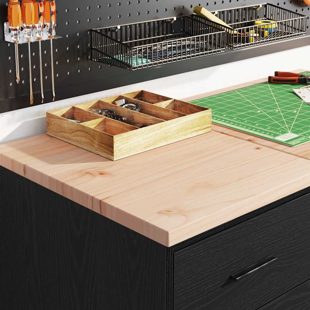 Garage Storage Cabinet Black 40x51x85 cm Solid Wood Pine