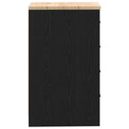 Garage Storage Cabinet Black 40x51x85 cm Solid Wood Pine