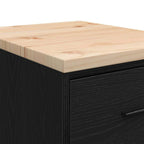 Garage Storage Cabinet Black 40x51x85 cm Solid Wood Pine