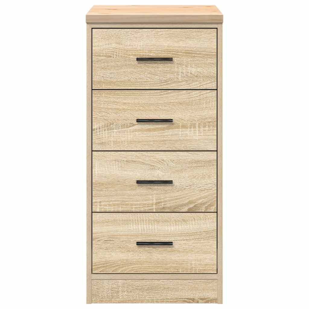 Garage Storage Cabinet Sonoma Oak 40x51x85 cm Solid Wood Pine