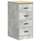 Garage Storage Cabinet Concrete Grey 40x51x85 cm Solid Wood Pine