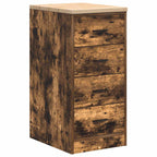 Garage Storage Cabinet Smoked Oak 40x51x85 cm Solid Wood Pine