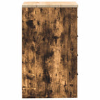 Garage Storage Cabinet Smoked Oak 40x51x85 cm Solid Wood Pine