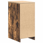 Garage Storage Cabinet Smoked Oak 40x51x85 cm Solid Wood Pine