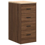 Garage Storage Cabinet Brown Oak 40x51x85 cm Solid Wood Pine