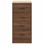 Garage Storage Cabinet Brown Oak 40x51x85 cm Solid Wood Pine