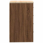 Garage Storage Cabinet Brown Oak 40x51x85 cm Solid Wood Pine