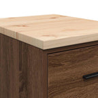 Garage Storage Cabinet Brown Oak 40x51x85 cm Solid Wood Pine