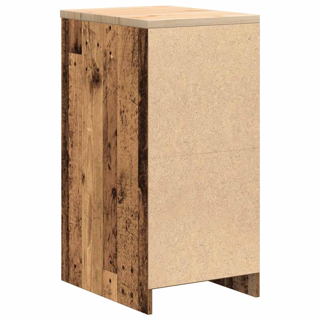 Garage Storage Cabinet Old Wood 40x51x85 cm Solid Wood Pine