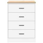 Garage Storage Cabinet White 60x51x85 cm Solid Wood Pine