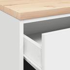 Garage Storage Cabinet White 60x51x85 cm Solid Wood Pine