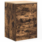 Garage Storage Cabinet Smoked Oak 60x51x85 cm Solid Wood Pine