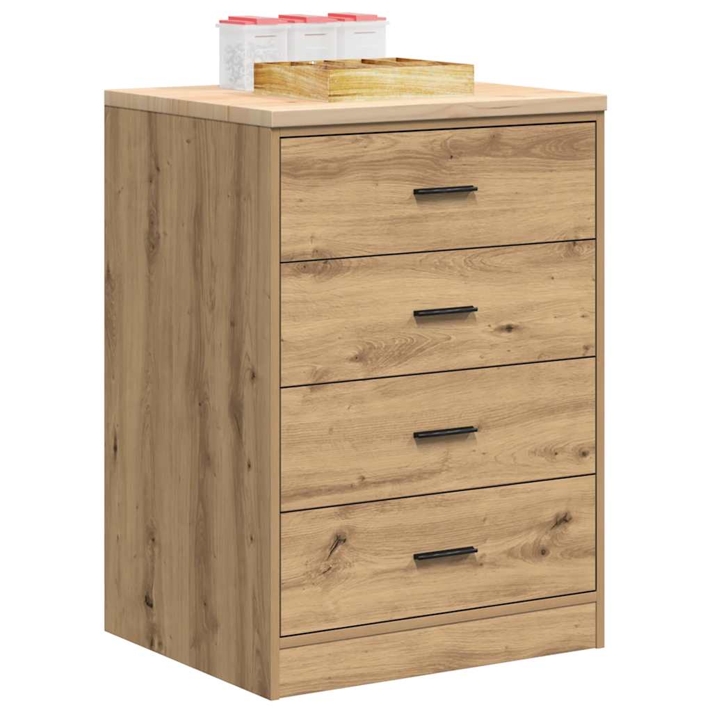 Garage Storage Cabinet Artisan Oak 60x51x85 cm Solid Wood Pine