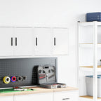 Garage Wall Cabinets 2 pcs White Engineered Wood