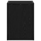 Garage Wall Cabinet Black Engineered Wood