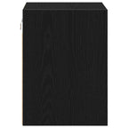 Garage Wall Cabinet Black Engineered Wood