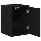 Garage Wall Cabinets 2 pcs Black Engineered Wood