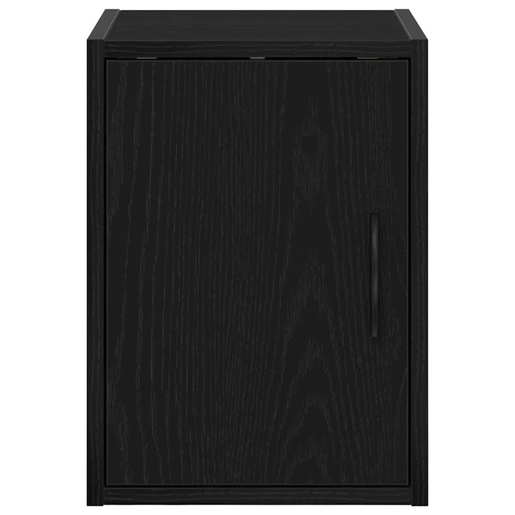 Garage Wall Cabinets 2 pcs Black Engineered Wood