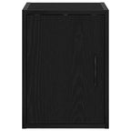 Garage Wall Cabinets 2 pcs Black Engineered Wood