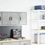Garage Wall Cabinet Concrete Grey Engineered Wood