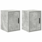 Garage Wall Cabinets 2 pcs Concrete Grey Engineered Wood