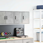 Garage Wall Cabinets 2 pcs Concrete Grey Engineered Wood
