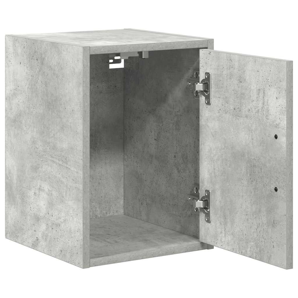 Garage Wall Cabinets 2 pcs Concrete Grey Engineered Wood