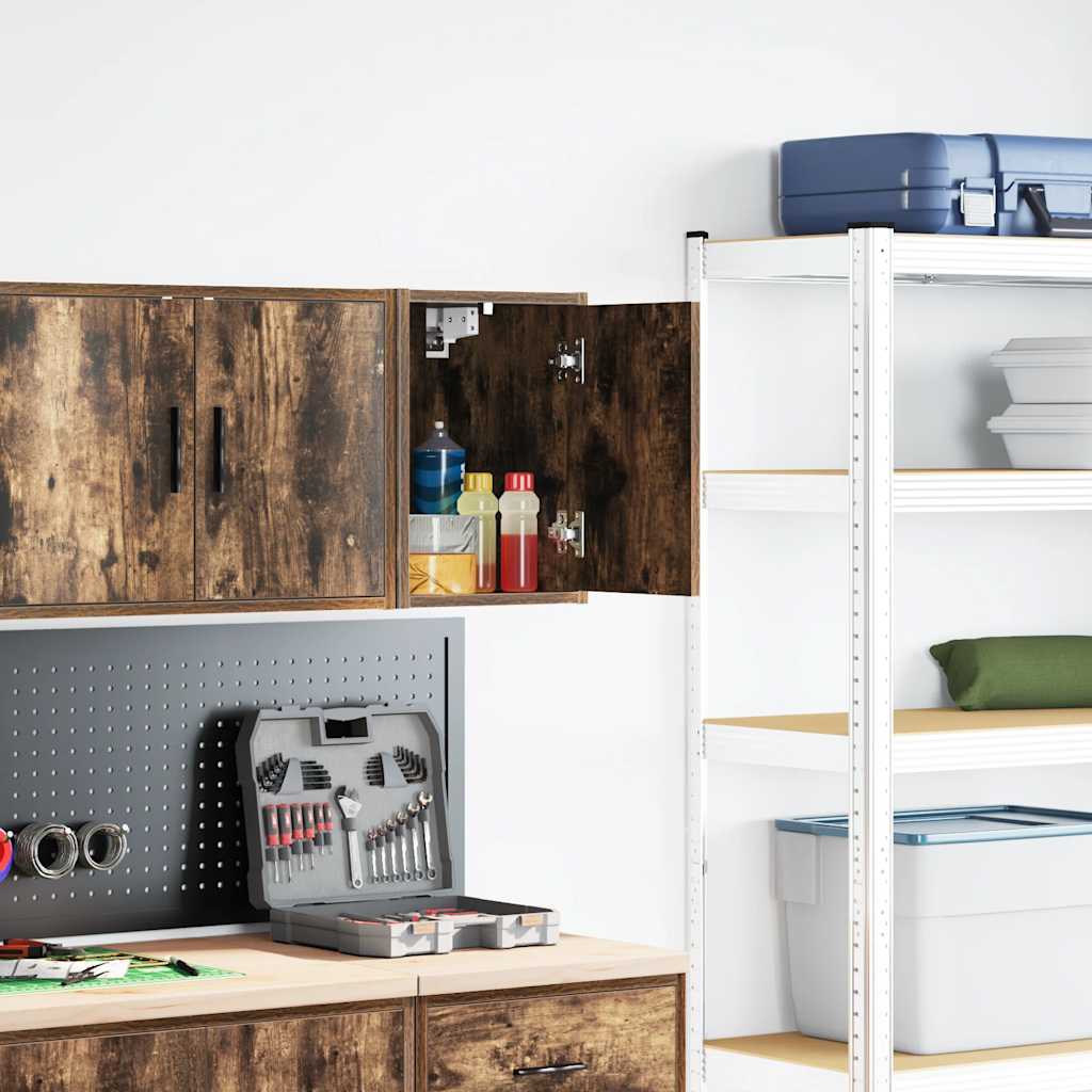 Garage Wall Cabinet Smoked Oak Engineered Wood