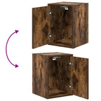Garage Wall Cabinets 2 pcs Smoked Oak Engineered Wood