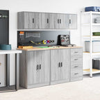 Garage Wall Cabinet Grey Sonoma Engineered Wood