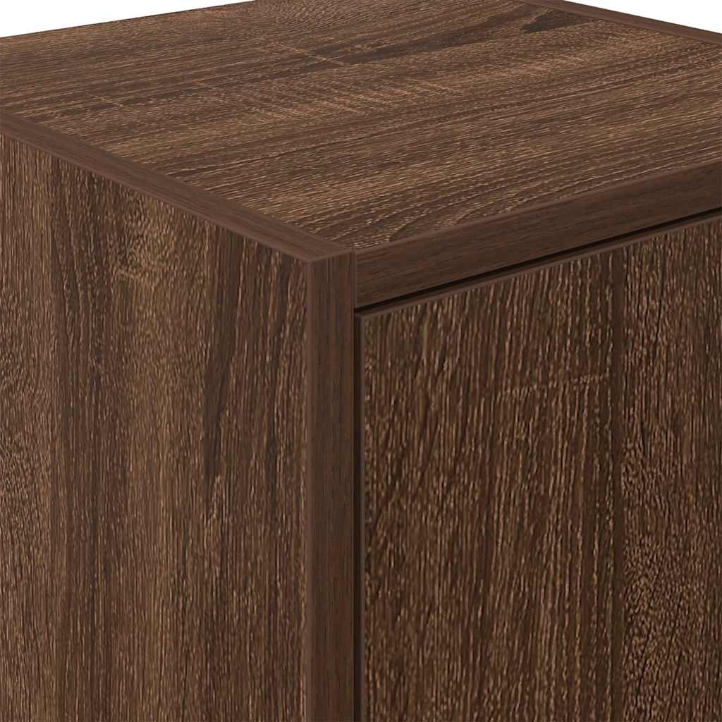 Garage Wall Cabinet Brown Oak Engineered Wood