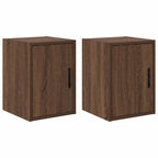 Garage Wall Cabinets 2 pcs Brown Oak Engineered Wood