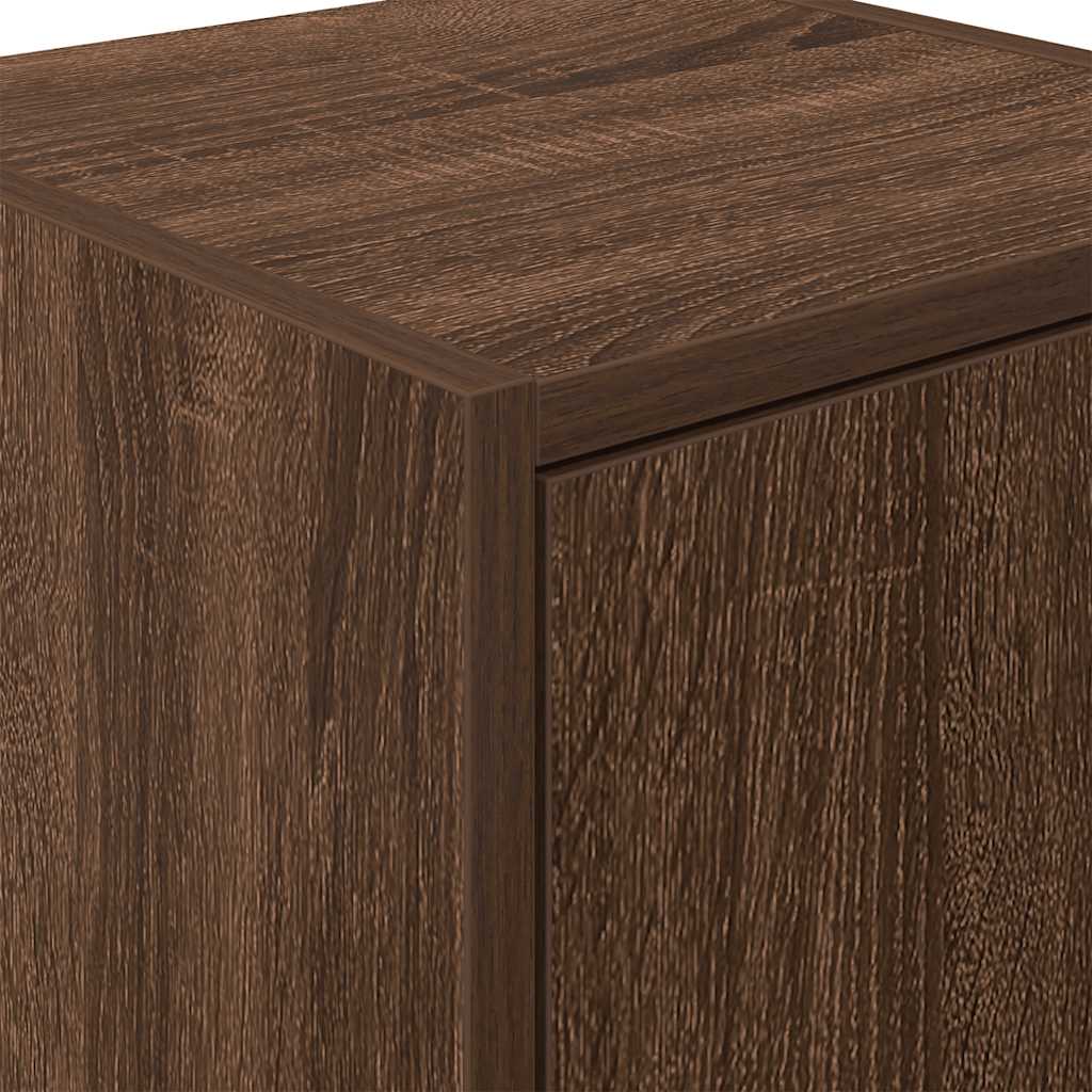 Garage Wall Cabinets 2 pcs Brown Oak Engineered Wood