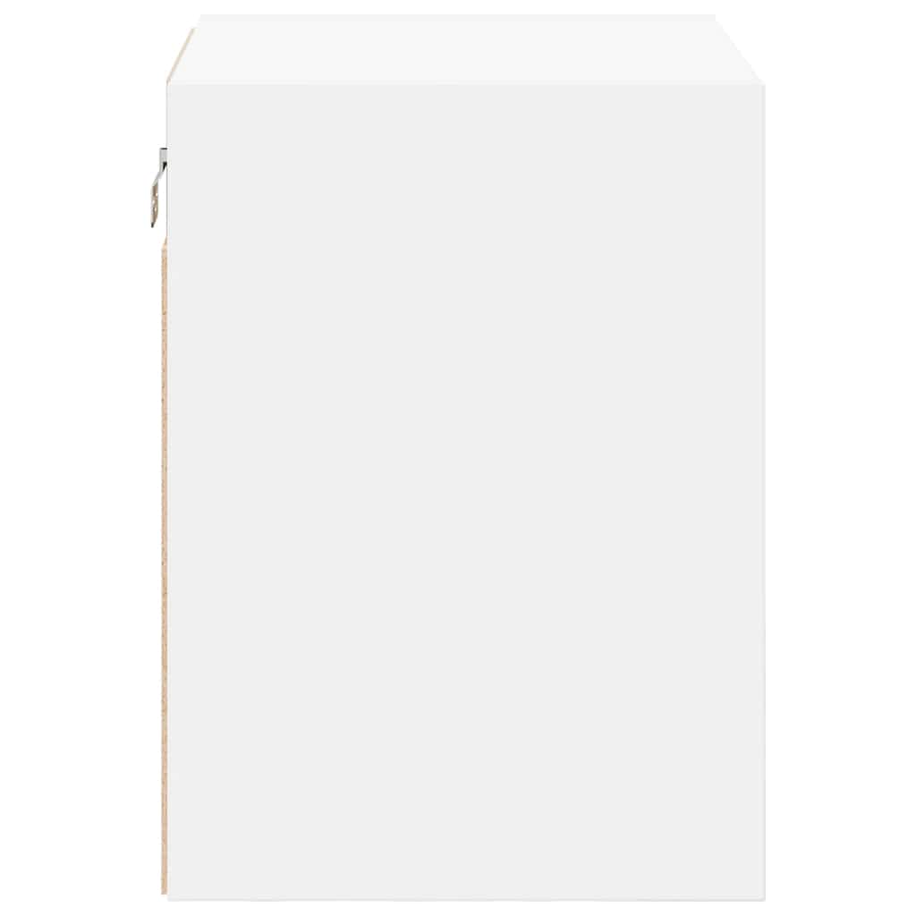 Garage Wall Cabinet White Engineered Wood