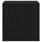 Garage Wall Cabinet Black Engineered Wood