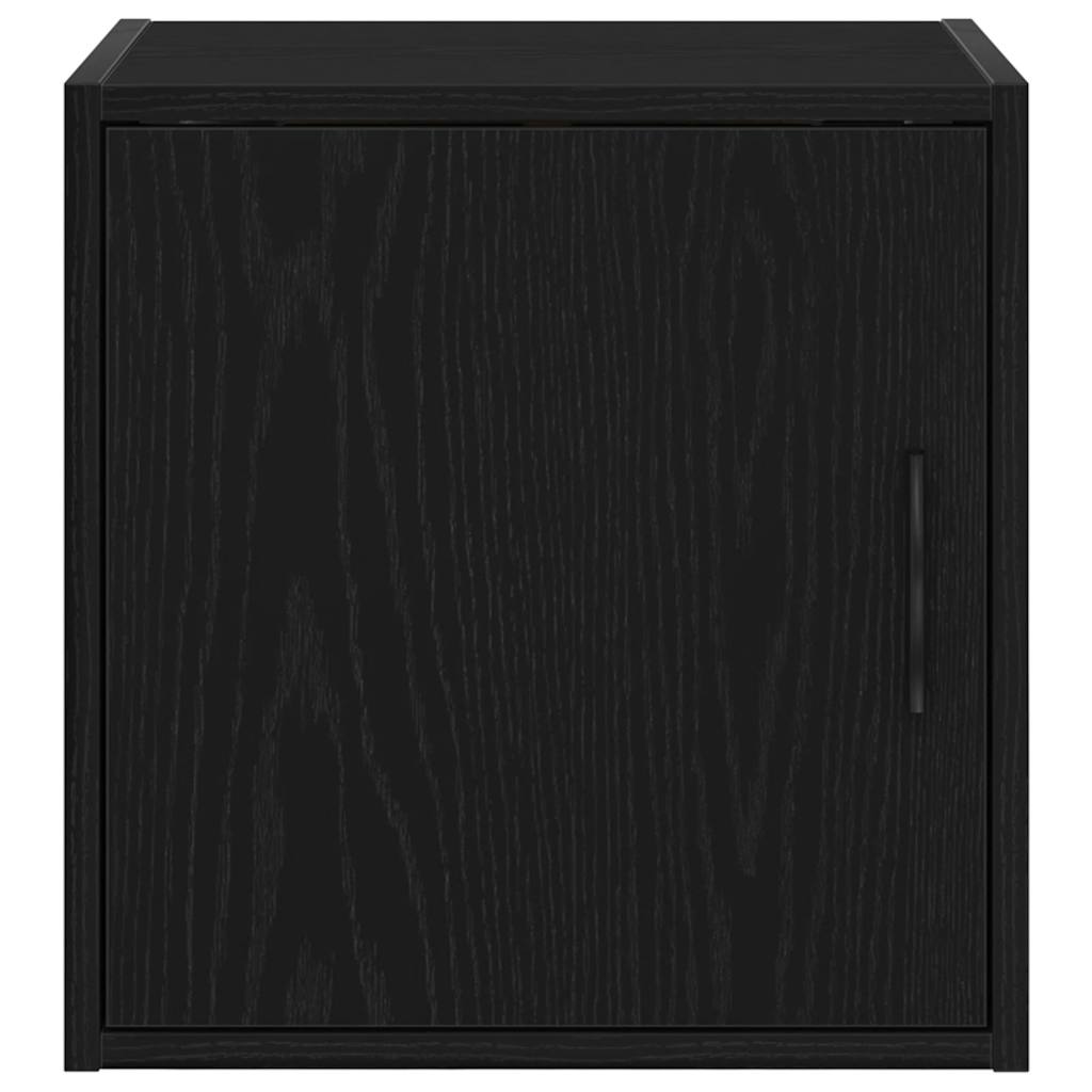 Garage Wall Cabinets 2 pcs Black Engineered Wood
