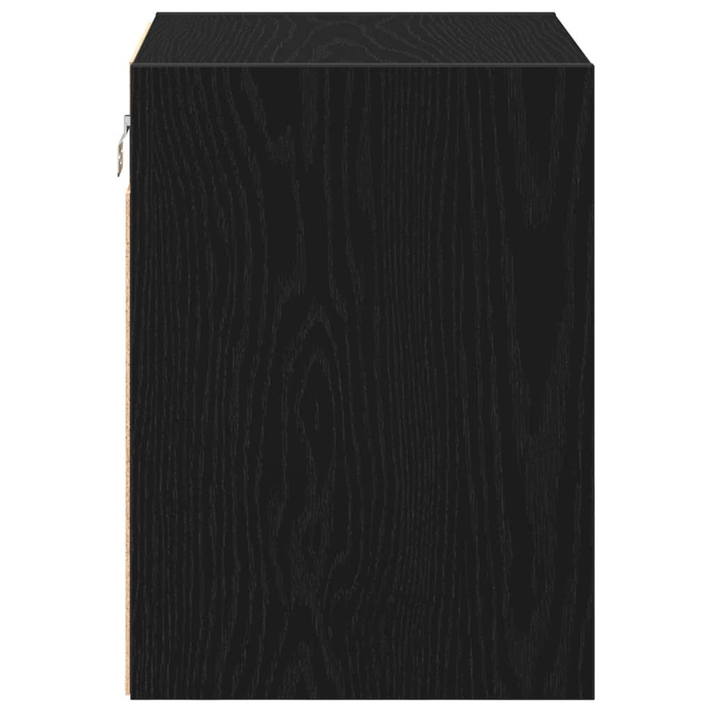 Garage Wall Cabinets 2 pcs Black Engineered Wood