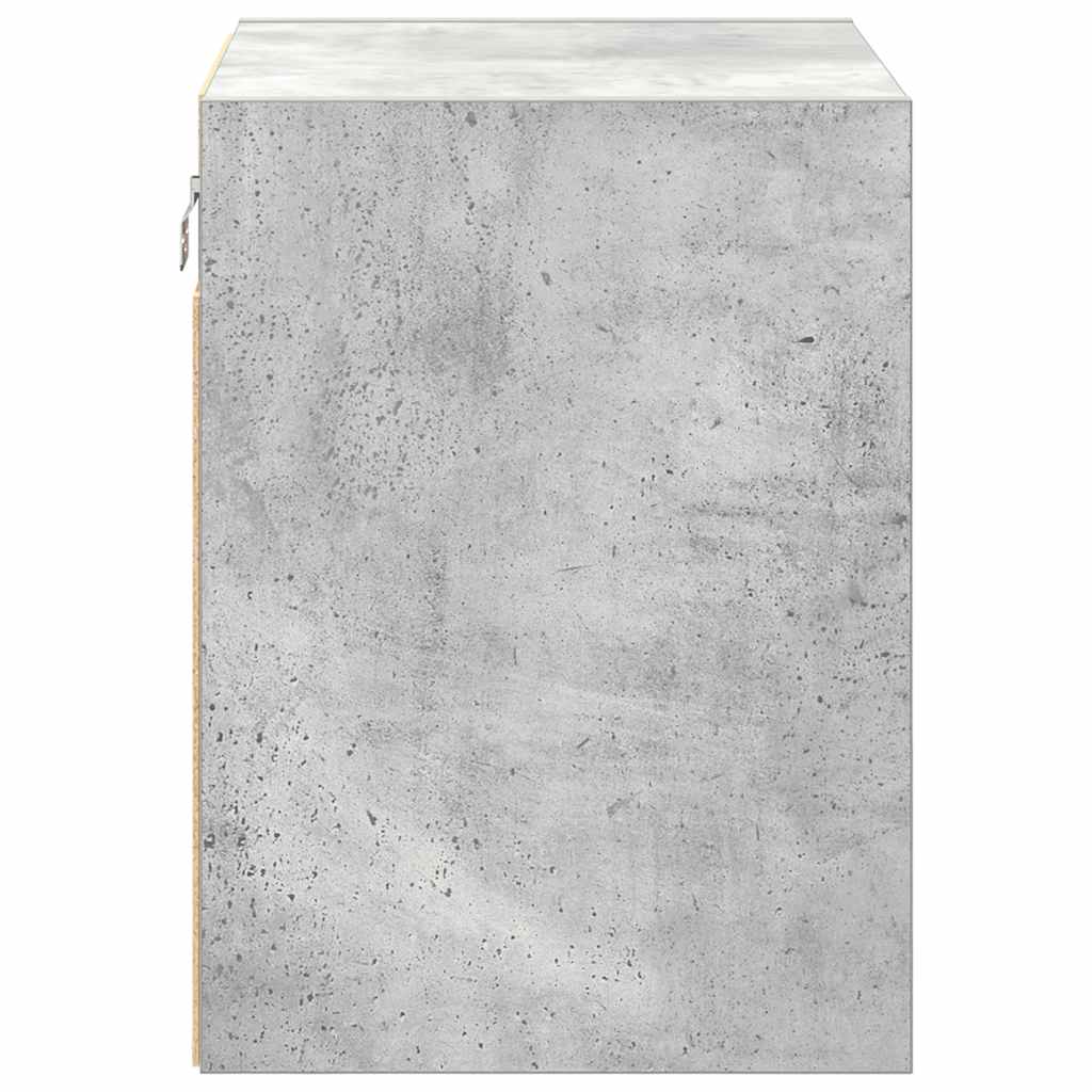 Garage Wall Cabinets 2 pcs Concrete Grey Engineered Wood
