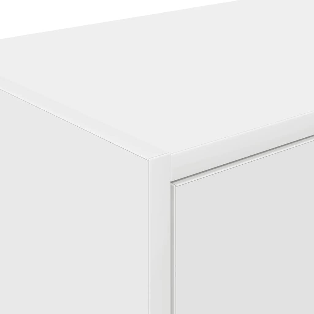 Garage Wall Cabinet White Engineered Wood