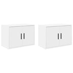 Garage Wall Cabinets 2 pcs White Engineered Wood
