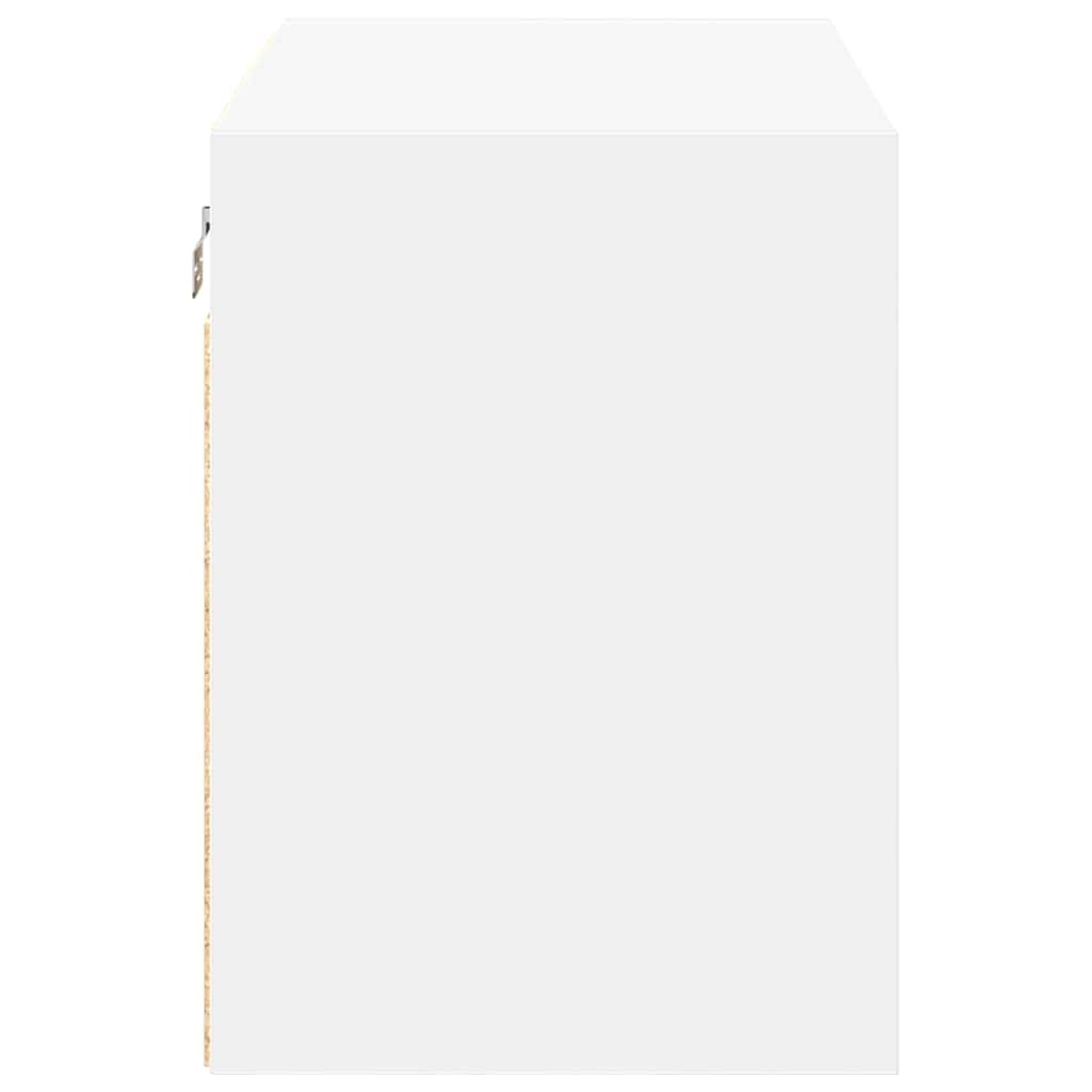 Garage Wall Cabinets 2 pcs White Engineered Wood