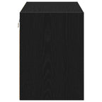 Garage Wall Cabinet Black Engineered Wood