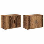 Garage Wall Cabinets 2 pcs Old Wood Engineered Wood