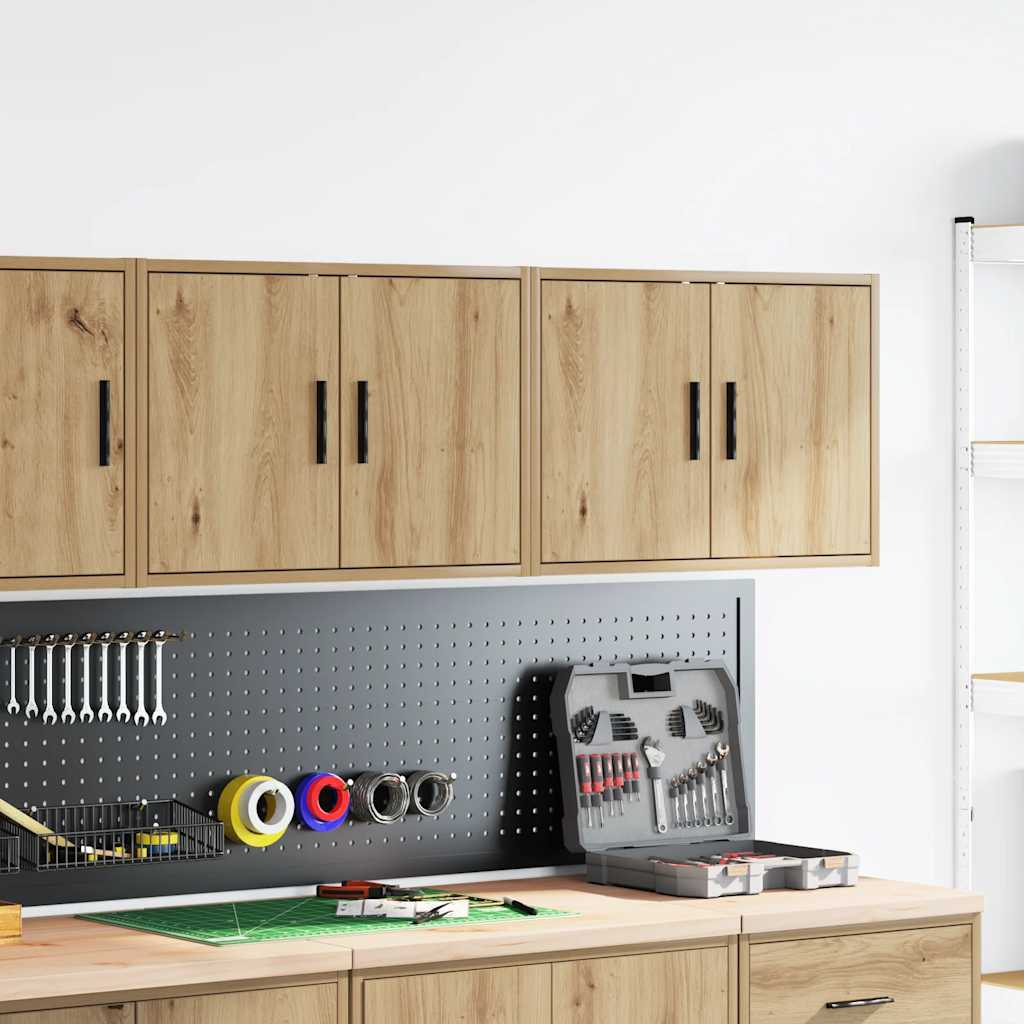 Garage Wall Cabinets 2 pcs Artisan Oak Engineered Wood
