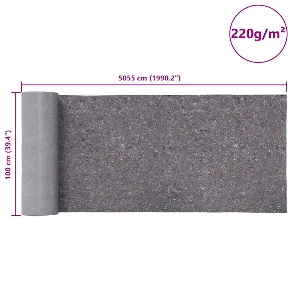 Non-slip Painter Fleece 50 m 220 g/m² Grey