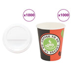 Paper Coffee Cups With Lids 1000 Pcs 4Oz 120Ml