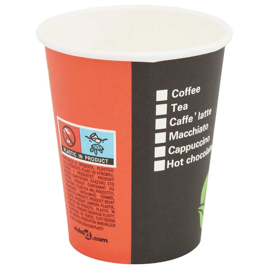Paper Coffee Cups with Lids 1000 pcs 8oz 240ml
