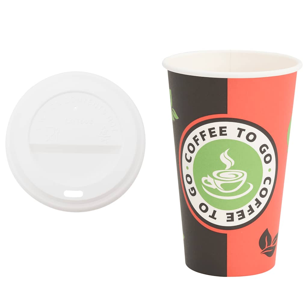 Paper Coffee Cups with Lids 1000 pcs 16oz 400ml