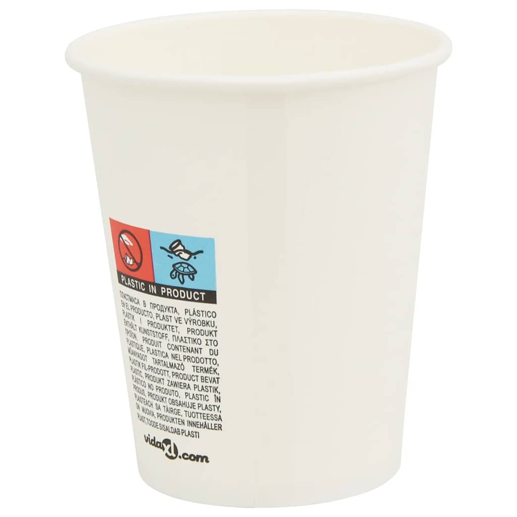 Paper Coffee Cups with Lids 1000 pcs 8oz 200ml