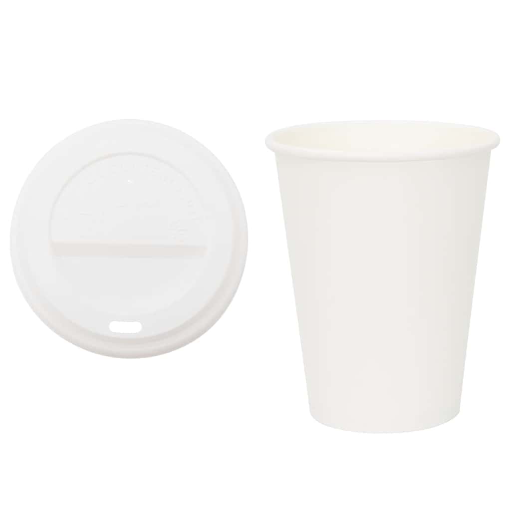 Paper Coffee Cups with Lids 1000 pcs 12oz 300ml